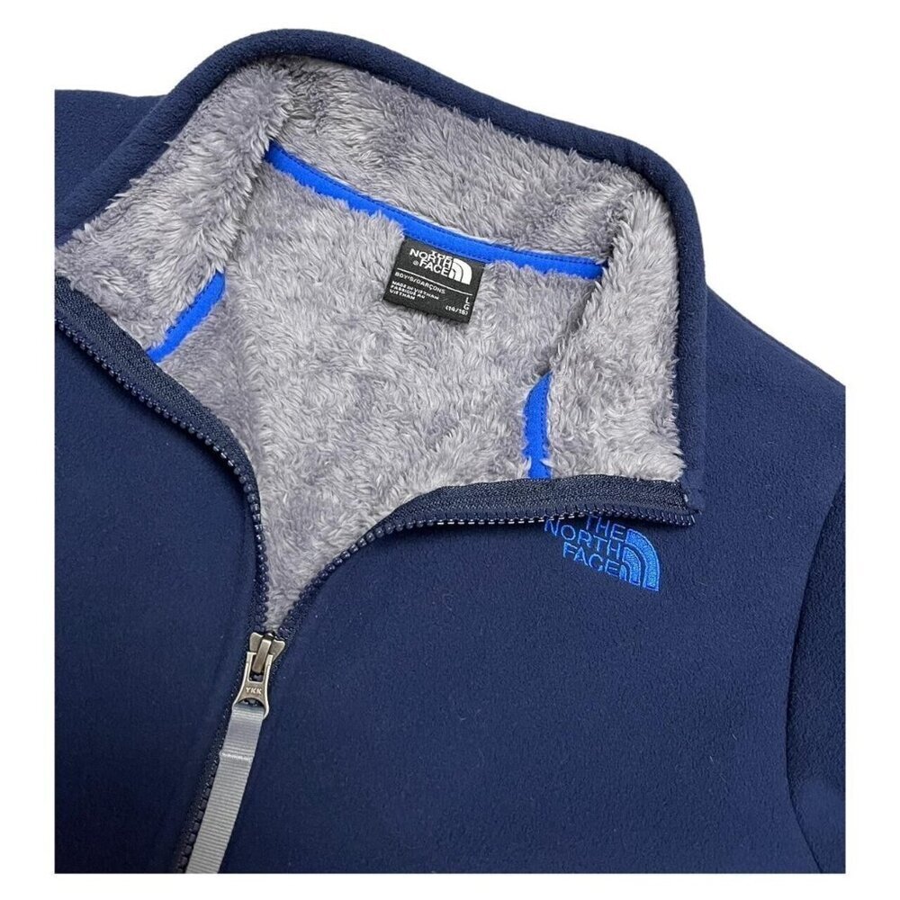 The North Face Jacket Fleece Faux Fur Lined Designer Outdoor Boys Large - Picture 2 of 5